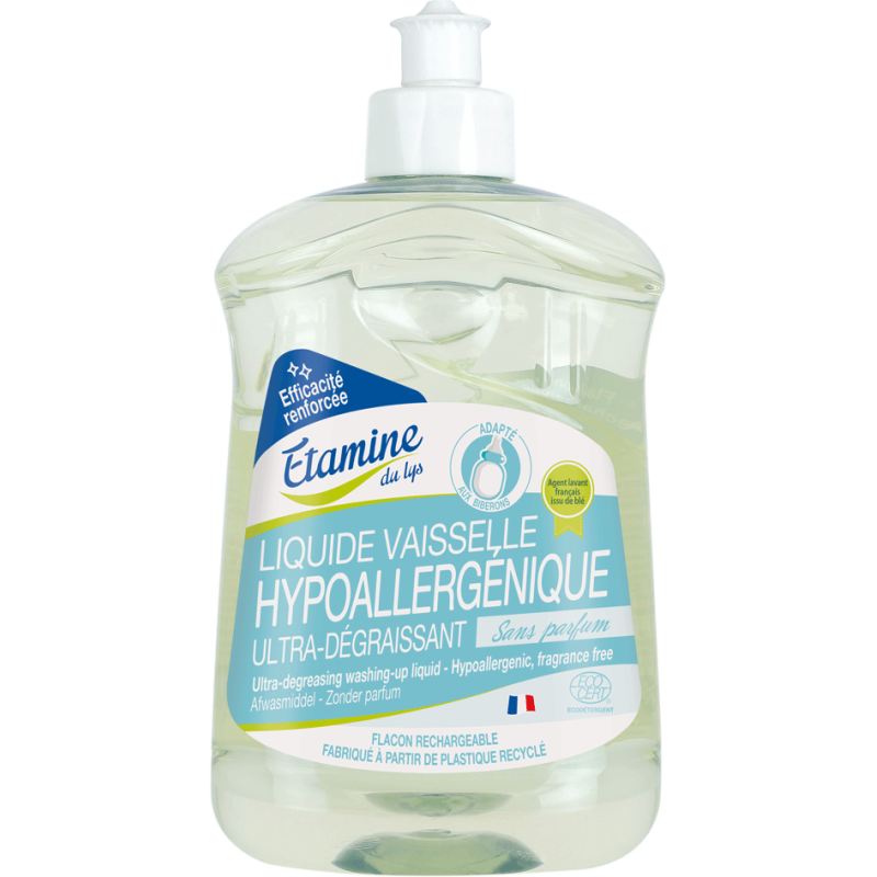Liquide vaisselle & mains spécial peaux sensibles - Certifié
