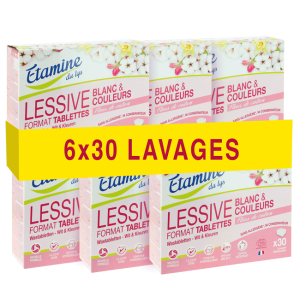 Lessive tablettes blanc et...