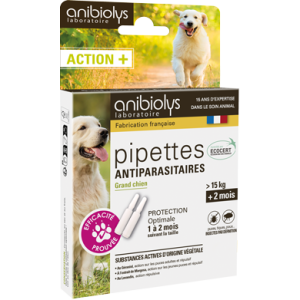 Pipettes antiparasitaires grand chien