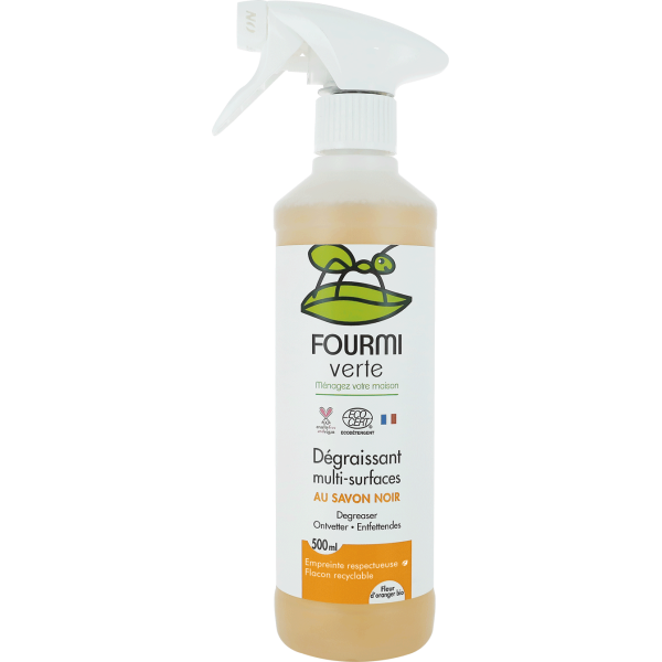 Spray dégraissant multisurfaces savon noir 500ml Fourmi verte