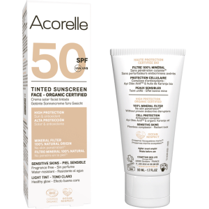 Crème solaire visage SPF50 teintée - claire 50ml