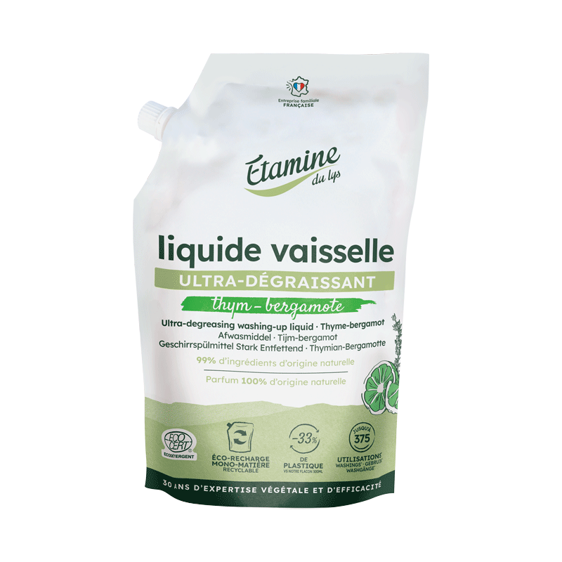 Eco-recharge liquide vaisselle thym bergamote 750ml- Etamine du lys