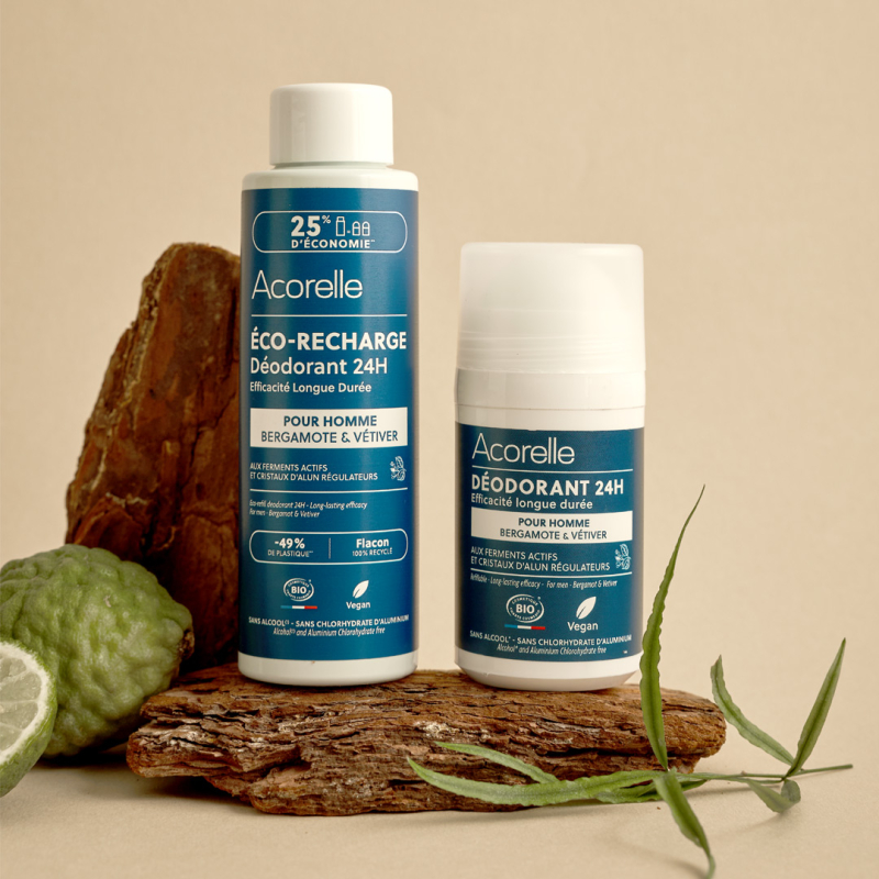 Déodorant Roll-On 24h pour Homme certifié BIO