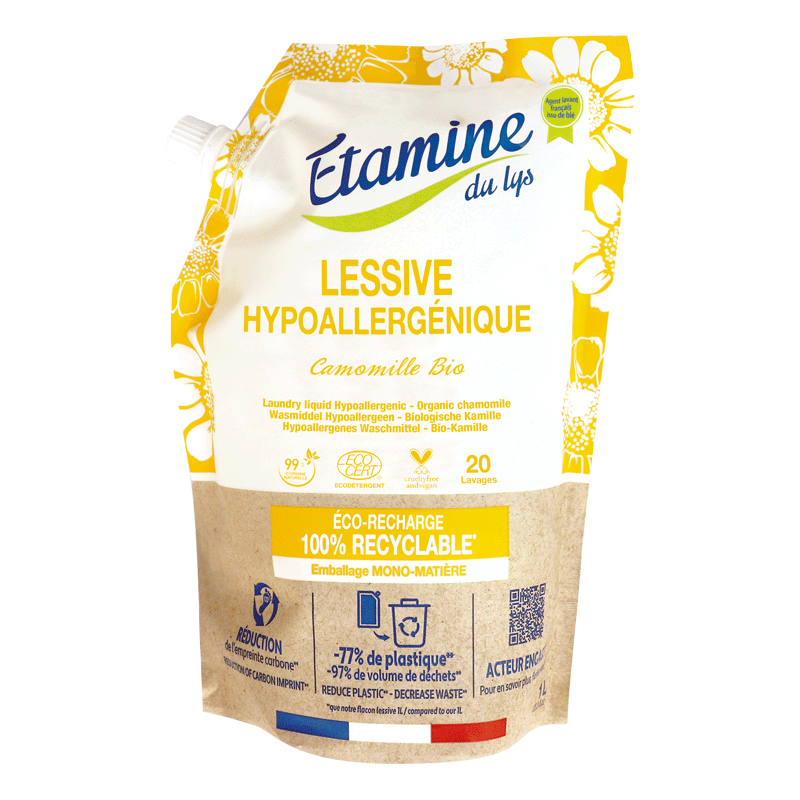 Eco-recharge lessive hypoallergénique 1L - Etamine du lys