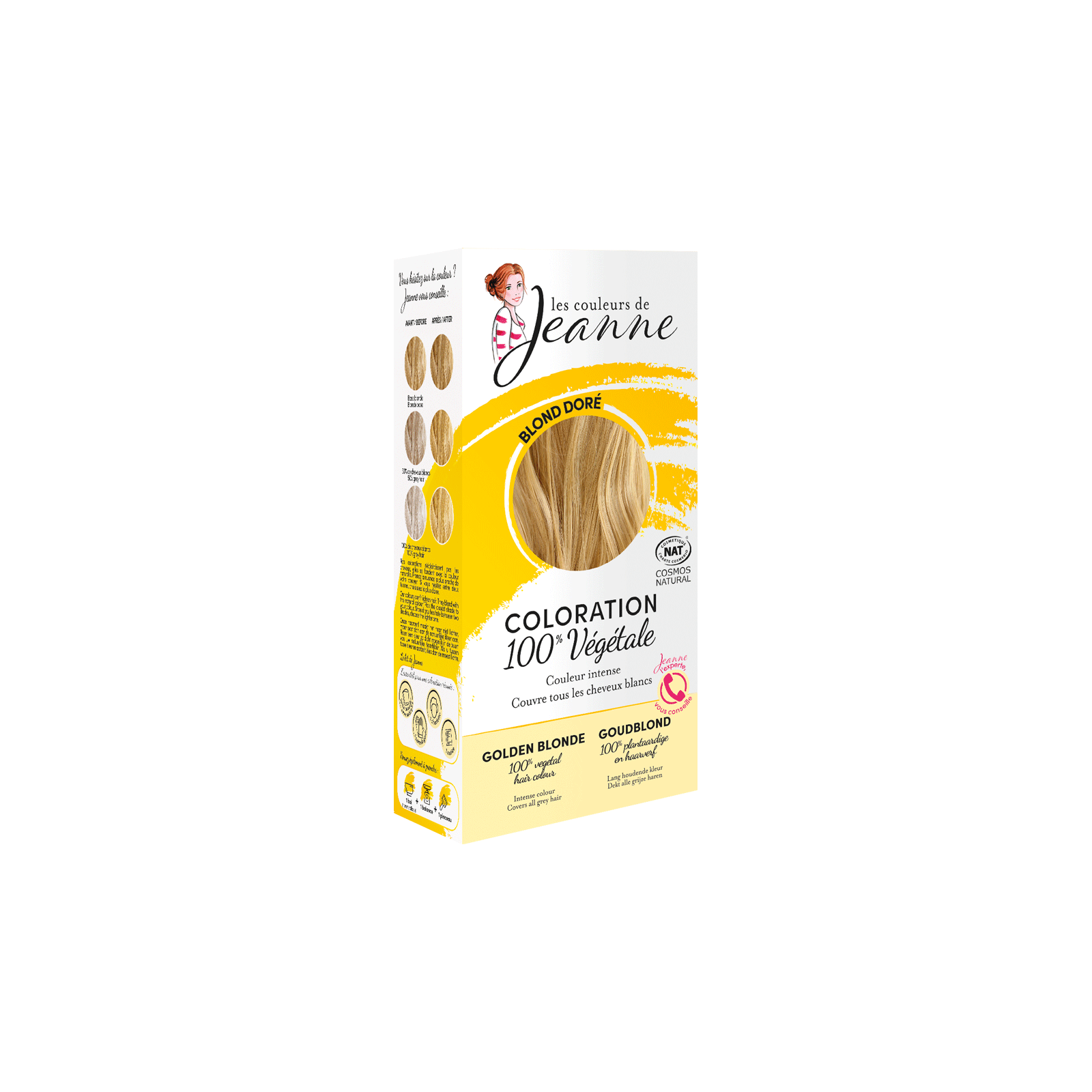 Lot De 3 Crèmes Colorantes Henné Color - Blond Doré - 90 Ml - Coloration Naturelle